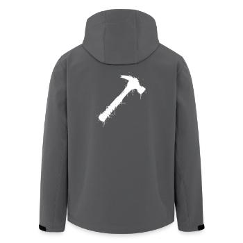 Hammer Tool Graffiti Splatter Vector - Men’s Recycled Softshell Jacket by Stanley/Stella - black - Back - AI Model Male 185 light (185cm)