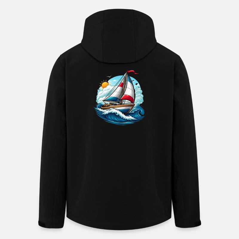 Sailboat - Men’s Recycled Softshell Jacket Discoverer by Stanley/Stella - black