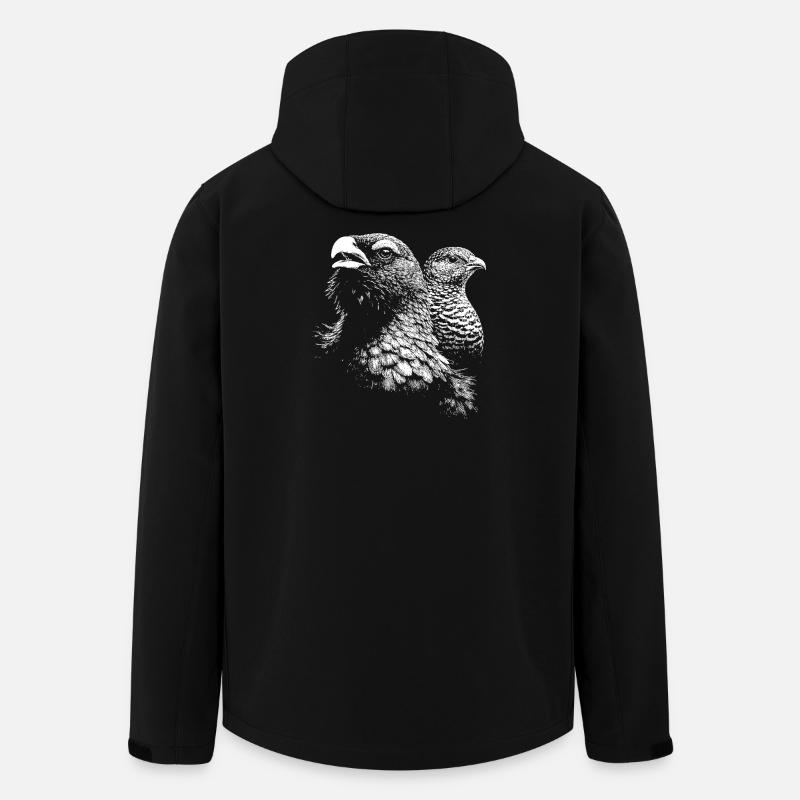 Auerhuhn und Weibchen - Recycelte Männer Softshell-Jacke von Stanley/Stella - Schwarz