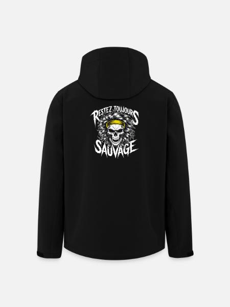 Restez Sauvage Toujours Skull - Men’s Recycled Softshell Jacket by Stanley/Stella - black