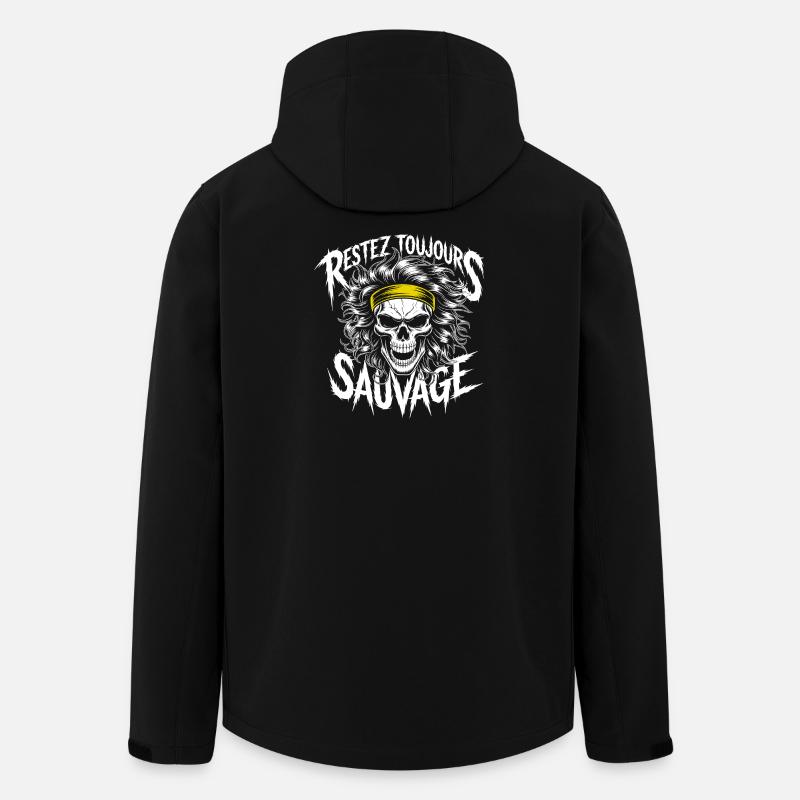 Restez Sauvage Toujours Skull - Men’s Recycled Softshell Jacket by Stanley/Stella - black