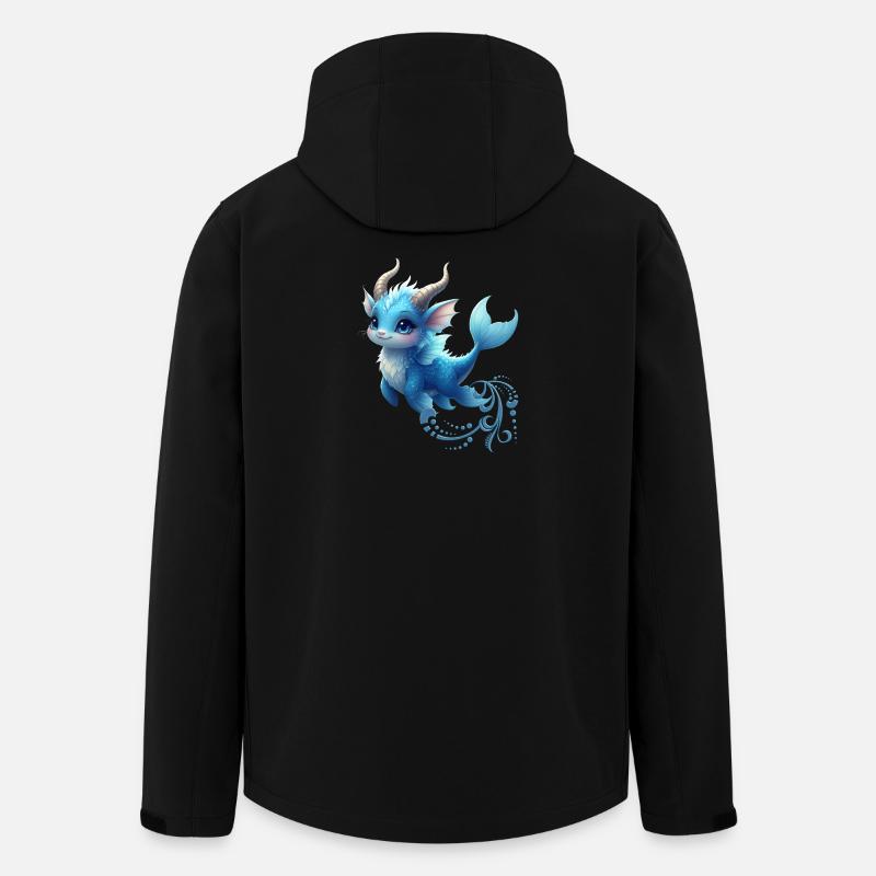 Blauer Drache Mystic Aquarell - Recycelte Männer Softshell-Jacke von Stanley/Stella - Schwarz