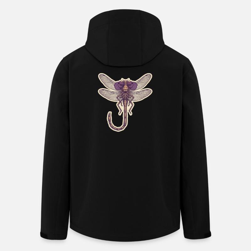 Coole Libelle - Recycelte Männer Softshell-Jacke von Stanley/Stella - Schwarz