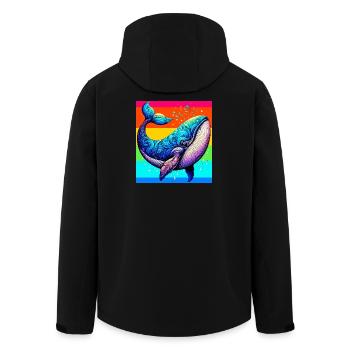 Wal - Recycelte Männer Softshell-Jacke von Stanley/Stella - Schwarz - Hinten - AI Model Male 185 light (185cm)
