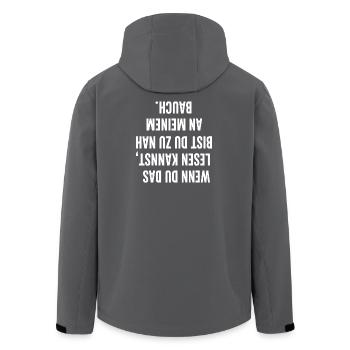 Lustiges Designe 2 - Recycelte Männer Softshell-Jacke von Stanley/Stella - Schwarz - Hinten - AI Model Male 185 light (185cm)