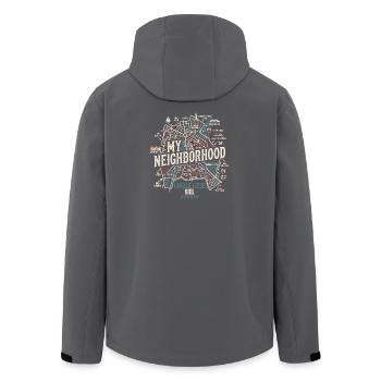 My Hood Kiel - Recycelte Männer Softshell-Jacke von Stanley/Stella - Schwarz - Hinten - AI Model Male 185 light (185cm)