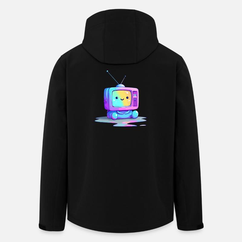 Rainbow TV Cuddly Toy - Men’s Recycled Softshell Jacket by Stanley/Stella - black
