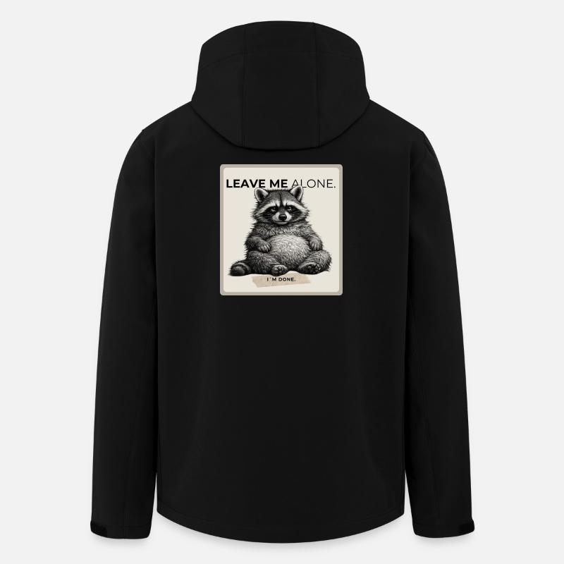 Leave Me Alone Raccoon Meme - Men’s Recycled Softshell Jacket by Stanley/Stella - black