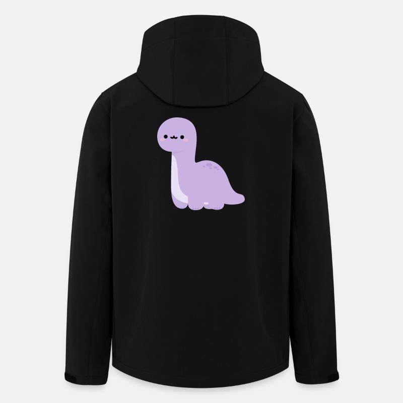 Brachiosaurus Lulu - Recycelte Männer Softshell-Jacke von Stanley/Stella - Schwarz