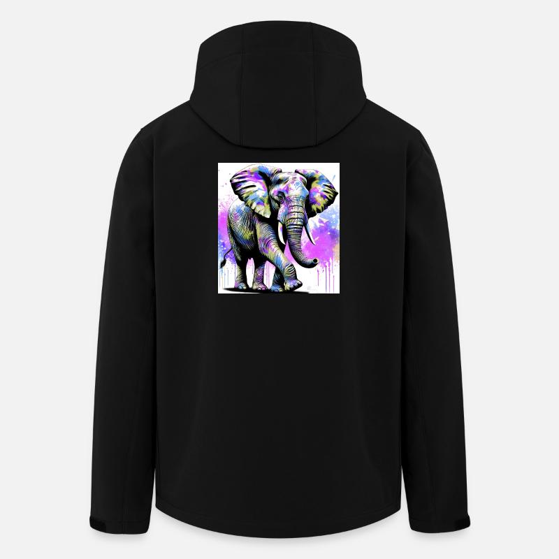 éléphant - Veste softshell homme en polyester recyclé Stanley/Stella - noir