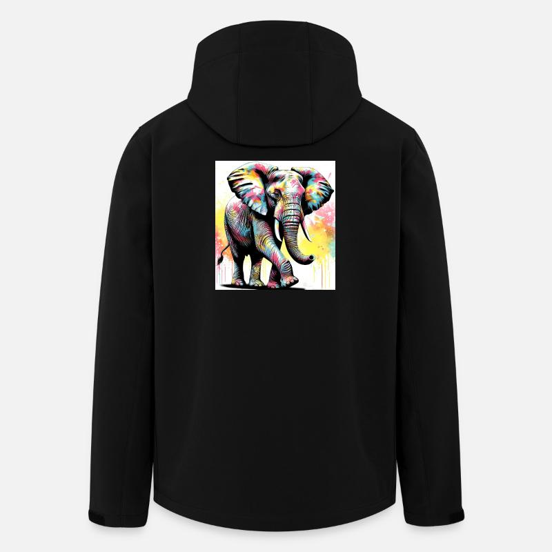 elephant - Men’s Recycled Softshell Jacket by Stanley/Stella - black