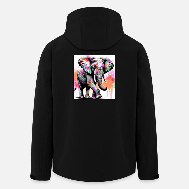 éléphant - Veste softshell homme en polyester recyclé Stanley/Stella - noir