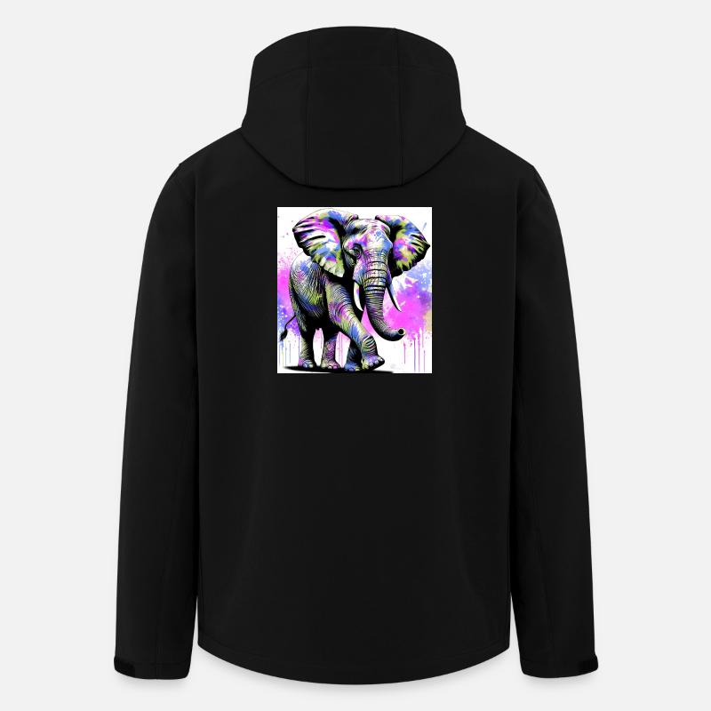 éléphant - Veste softshell homme en polyester recyclé Stanley/Stella - noir