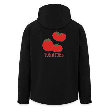 Logo rétro du Tomato Trio - Veste softshell homme en polyester recyclé Stanley/Stella - noir - Dos - AI Model Male 185 light (185cm)
