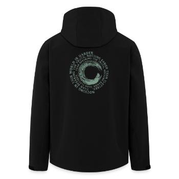 Rien au monde n’est plus difficile Citation de Dostoïevski - Veste softshell homme en polyester recyclé Stanley/Stella - noir - Dos - AI Model Male 185 light (185cm)
