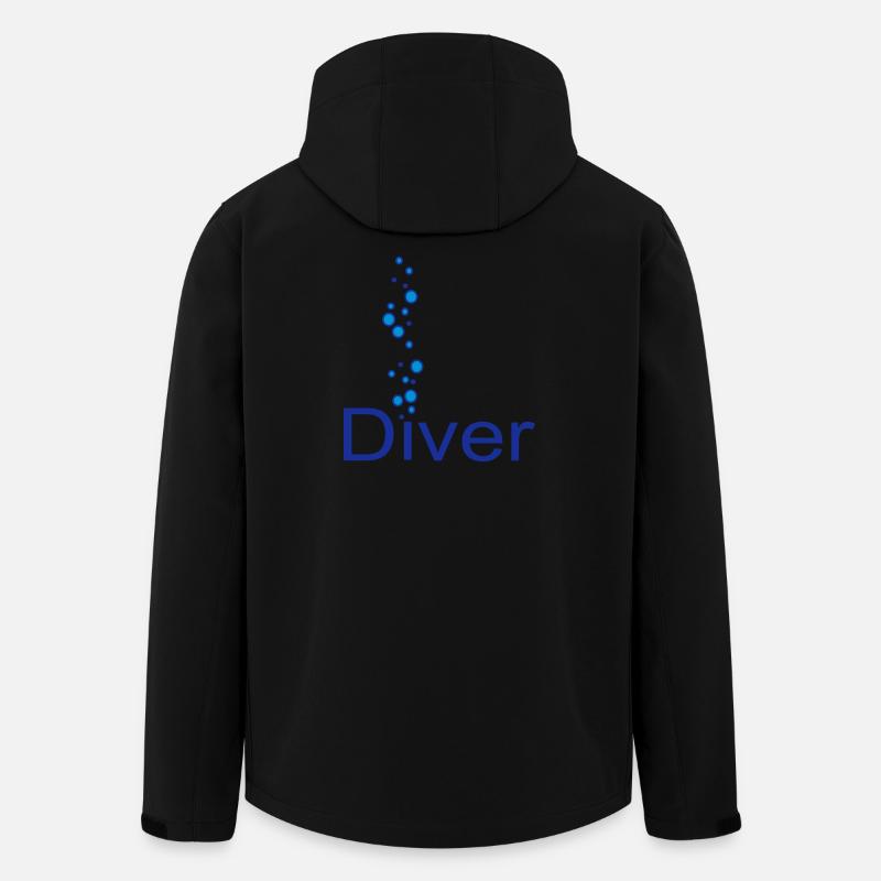 6061912 121511009 diver - Recycelte Männer Softshell-Jacke von Stanley/Stella - Schwarz
