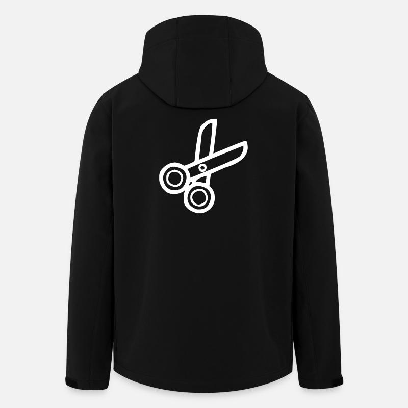 Ciseaux pour couper - Veste softshell homme en polyester recyclé Stanley/Stella - noir