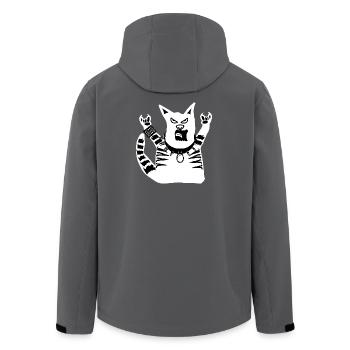 Heavy Metal Cat - Men’s Recycled Softshell Jacket by Stanley/Stella - black - Back - AI Model Male 185 light (185cm)