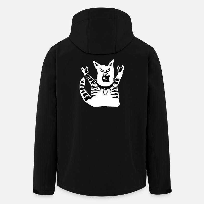 Chat Heavy Metal - Veste softshell homme en polyester recyclé Stanley/Stella - noir