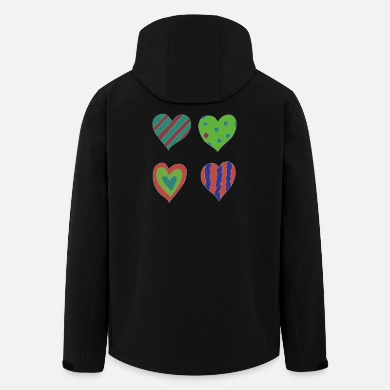 Variation cardiaque - Veste softshell homme en polyester recyclé Stanley/Stella - noir