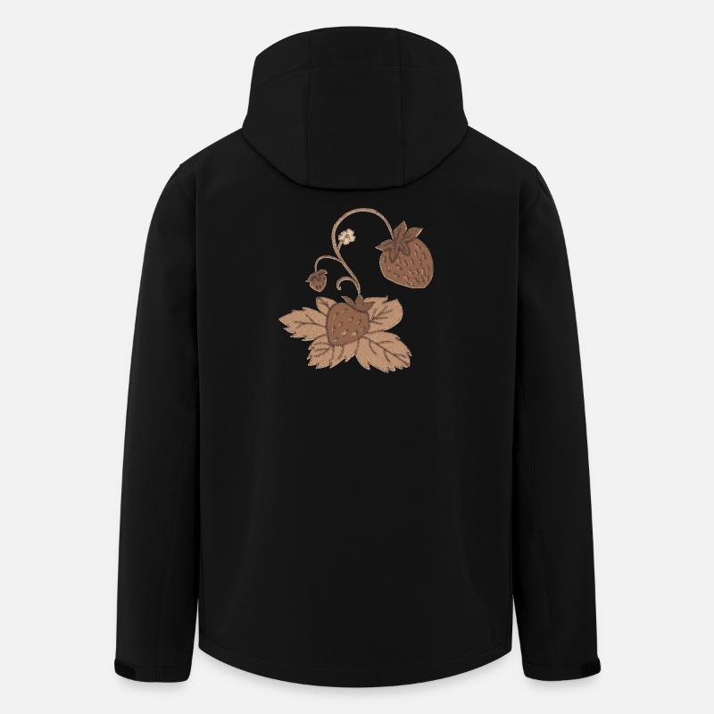 erdbeere sepia - Recycelte Männer Softshell-Jacke von Stanley/Stella - Schwarz