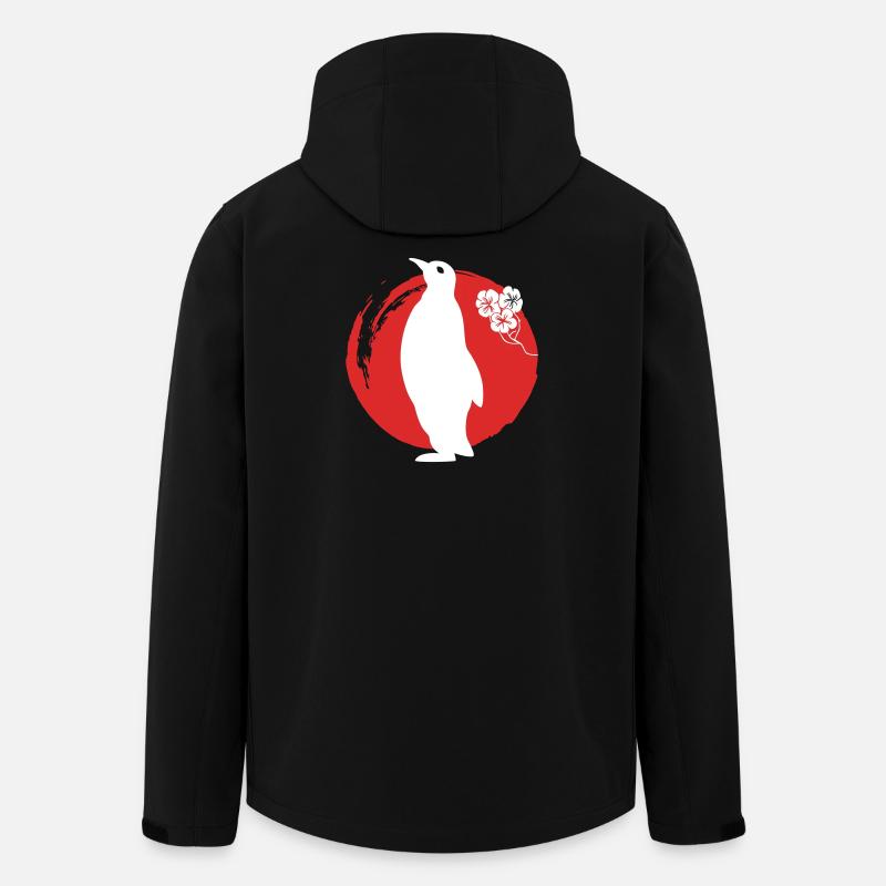 Pinguin Silhouette Japanisch - Recycelte Männer Softshell-Jacke von Stanley/Stella - Schwarz