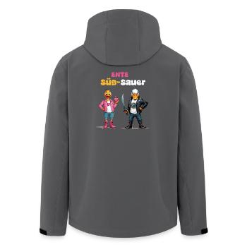 Ente Süß - Sauer - Recycelte Männer Softshell-Jacke von Stanley/Stella - Schwarz - Hinten - AI Model Male 185 light (185cm)
