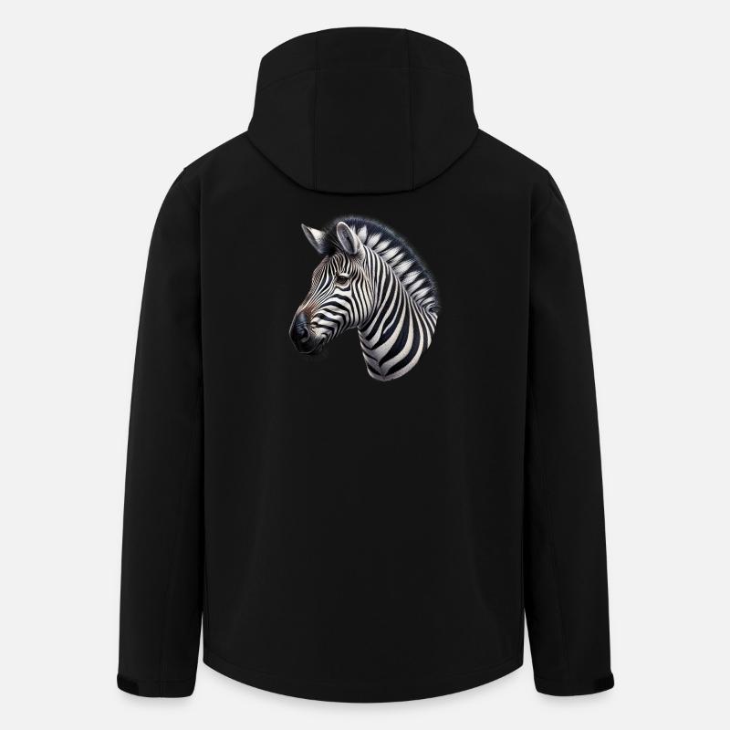 Zebra - Men’s Recycled Softshell Jacket by Stanley/Stella - black