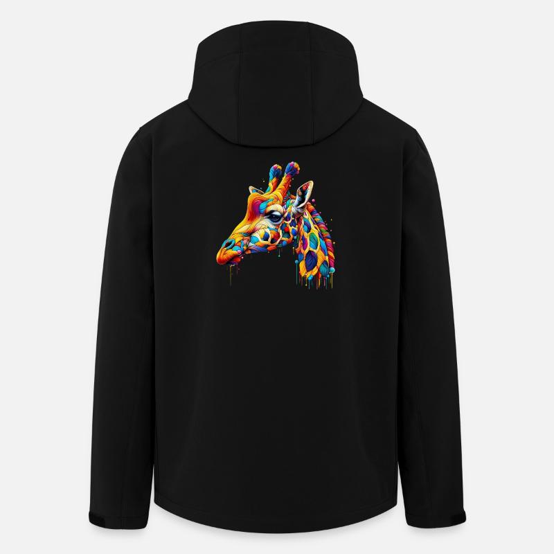 Giraffe - Recycelte Männer Softshell-Jacke von Stanley/Stella - Schwarz