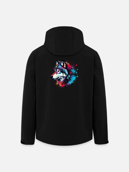 Wolf - Recycelte Männer Softshell-Jacke von Stanley/Stella - Schwarz