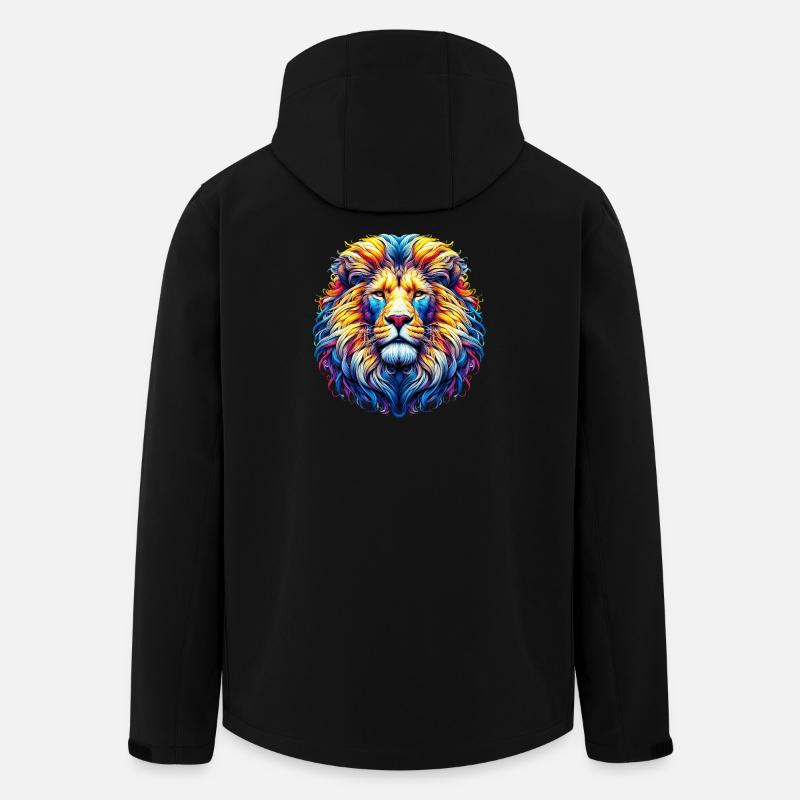 Löwe - Recycelte Männer Softshell-Jacke von Stanley/Stella - Schwarz