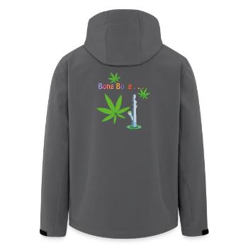Feuilles de Cannabis Avec Bang - Veste softshell homme en polyester recyclé Stanley/Stella - noir - Dos - AI Model Male 185 light (185cm)