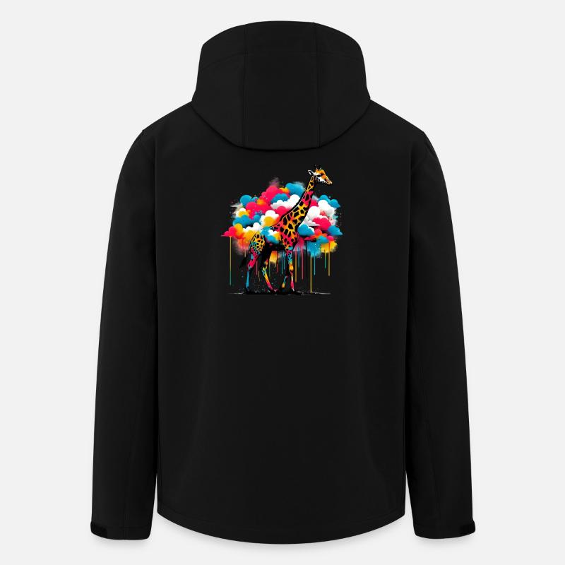 Giraffe - Recycelte Männer Softshell-Jacke von Stanley/Stella - Schwarz