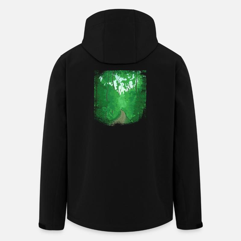 Waldweg mit ausgefranstem Rand - Recycelte Männer Softshell-Jacke von Stanley/Stella - Schwarz