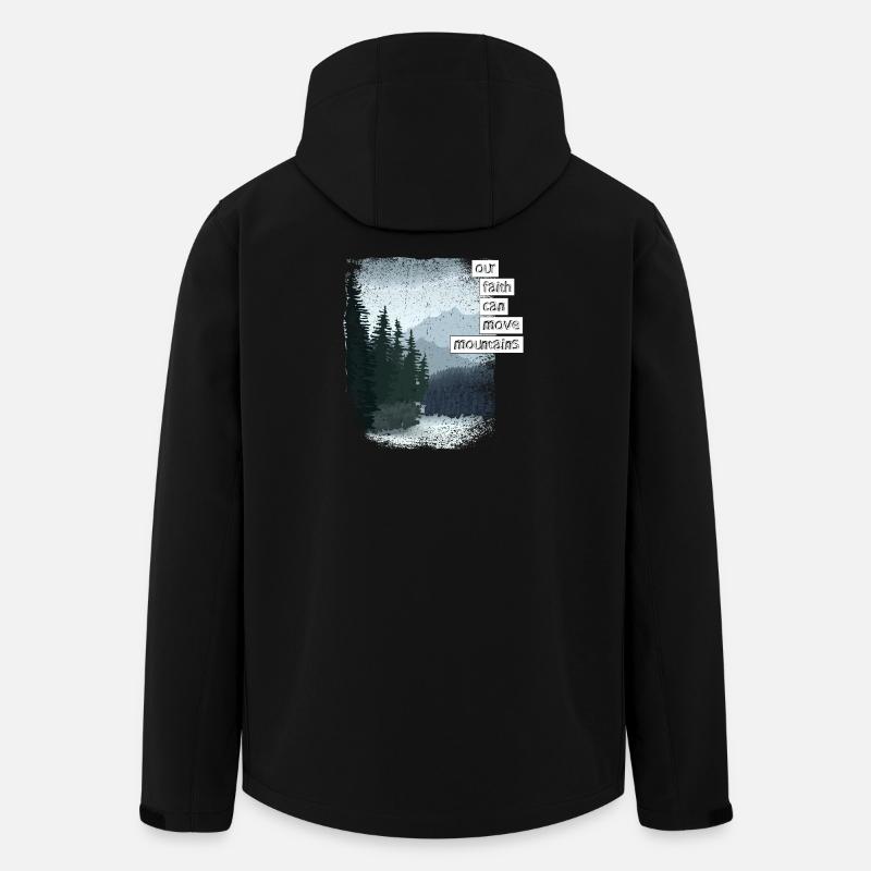 Our faith can move mountains ^ - Men’s Recycled Softshell Jacket by Stanley/Stella - black