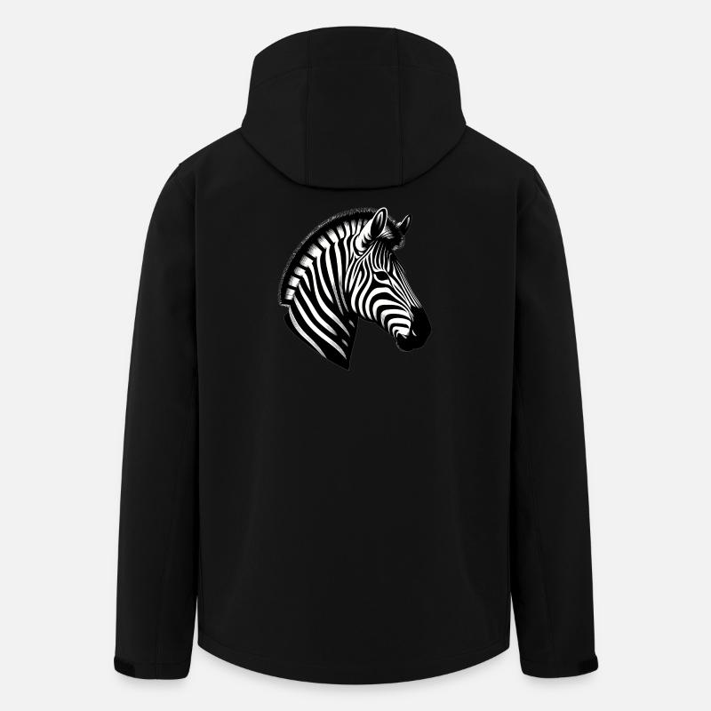 Zebra - Recycelte Männer Softshell-Jacke von Stanley/Stella - Schwarz