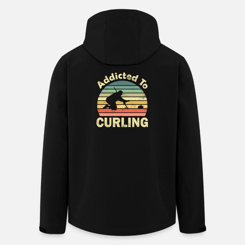 Curling - Recycelte Männer Softshell-Jacke von Stanley/Stella - Schwarz