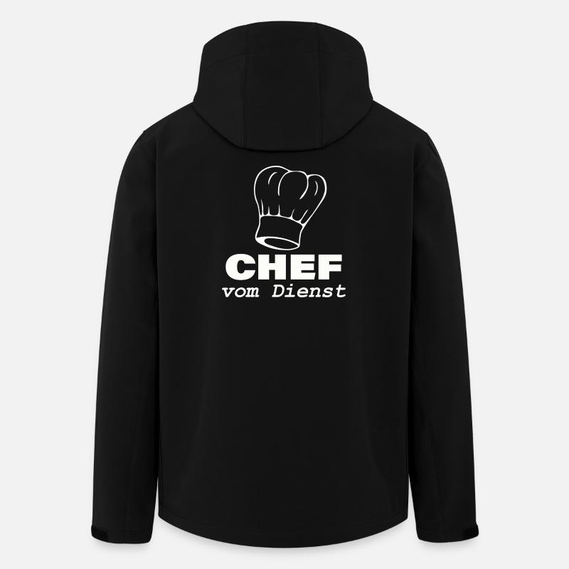 CHEF VOM DIENST - Recycelte Männer Softshell-Jacke von Stanley/Stella - Schwarz