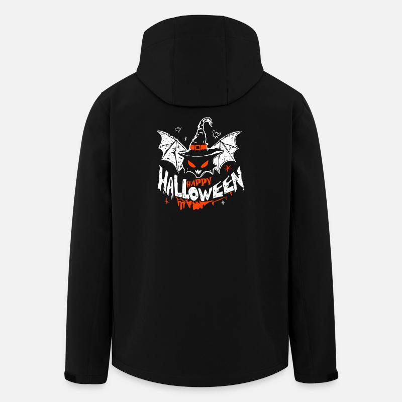 Halloween Fledermaus mit Hexenhut - Fun Design - Recycelte Männer Softshell-Jacke von Stanley/Stella - Schwarz