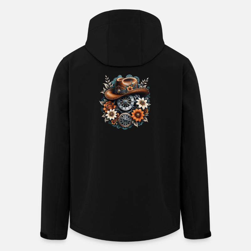 Style cow-boy steampunk. - Veste softshell homme en polyester recyclé Stanley/Stella - noir