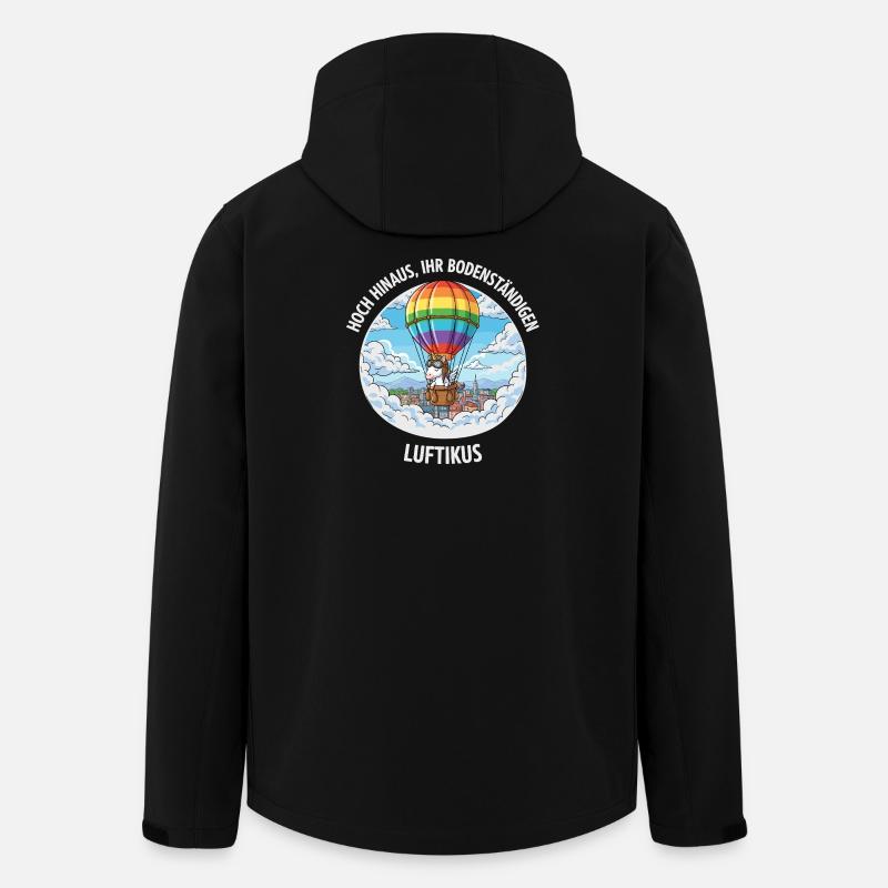 Luftikus-Einhorn - Recycelte Männer Softshell-Jacke von Stanley/Stella - Schwarz
