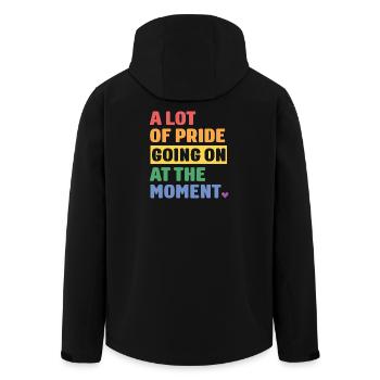 LGBTQ Pride Month - A Lot of Pride - Men’s Recycled Softshell Jacket by Stanley/Stella - black - Back - AI Model Male 185 light (185cm)