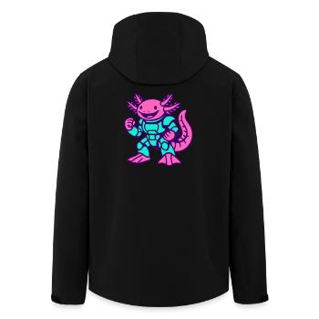 Héros axolotl - Veste softshell homme en polyester recyclé Stanley/Stella - noir - Dos - AI Model Male 185 light (185cm)