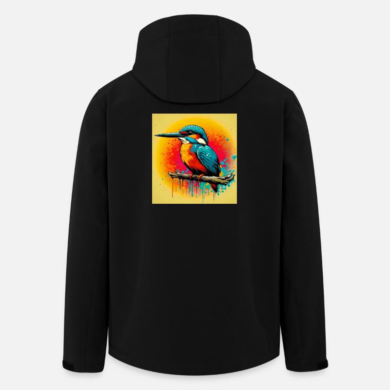 Eisvogel - Recycelte Männer Softshell-Jacke von Stanley/Stella - Schwarz
