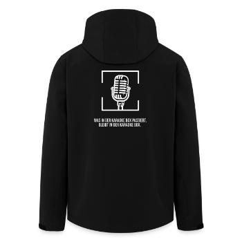 Ce qui se passe dans la Karaoke Box reste dans le... - Veste softshell homme en polyester recyclé Stanley/Stella - noir - Dos - AI Model Male 185 light (185cm)