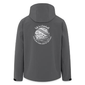 Baseball Life Citation Design anniversaire, anniversaire - Veste softshell homme en polyester recyclé Stanley/Stella - noir - Dos - AI Model Male 185 light (185cm)