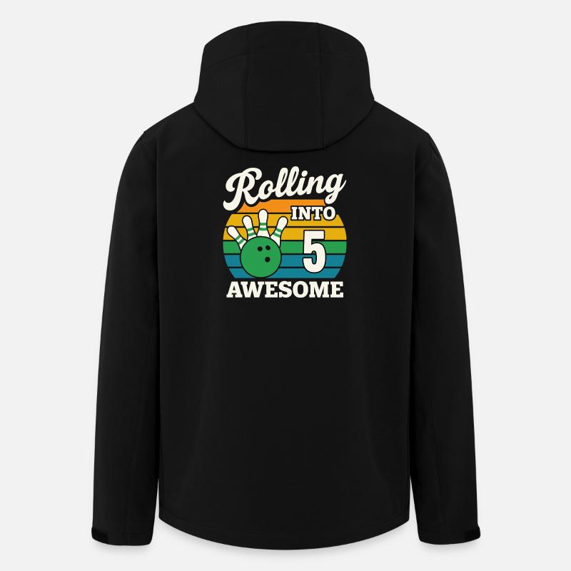 Bowling Legend 5th Birthday Design - Men’s Recycled Softshell Jacket by Stanley/Stella - black