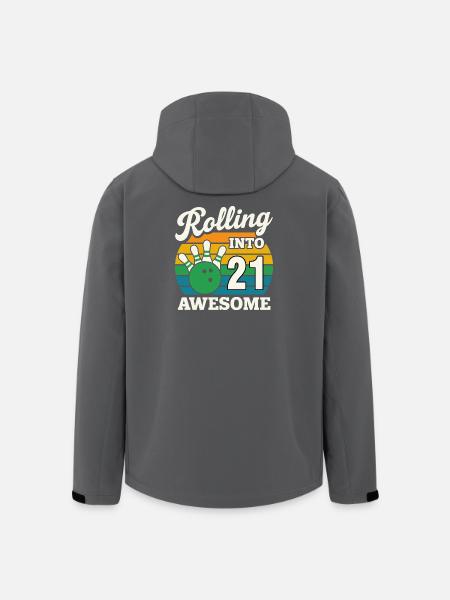 Bowling Snake Year 2021 T-Shirt Design - Men’s Recycled Softshell Jacket by Stanley/Stella - black