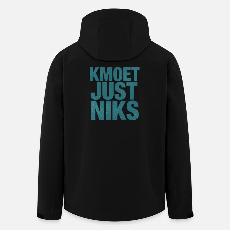 Kmoet just nothing, Antwerpener Dialekt Shirts - Recycelte Männer Softshell-Jacke von Stanley/Stella - Schwarz