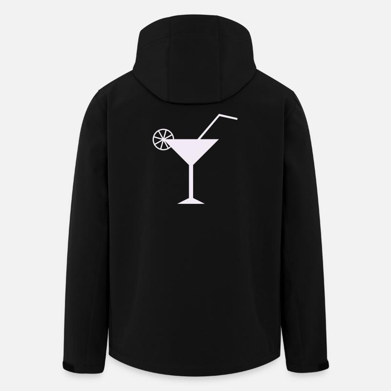 Elegant Lemon Cocktail Design - Men’s Recycled Softshell Jacket by Stanley/Stella - black
